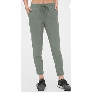 Gap‎ Fit Runaround Pant Women's XXL Sage Green Drawstring Waist Mid-Rise Tapered